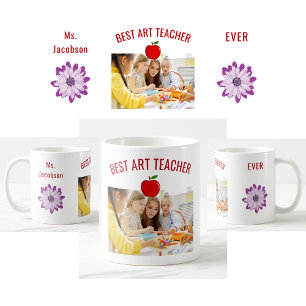 Best Art Teacher Ever, Name, Photo, Appreciation Coffee Mug