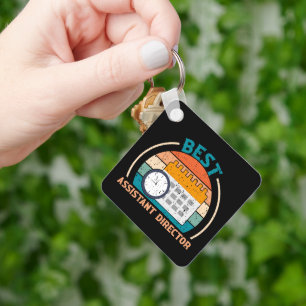 Best Assistant Director - Retro Style Keychain