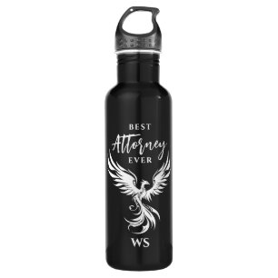 Best Attorney Phoenix Monogram Initial Black White 710 Ml Water Bottle