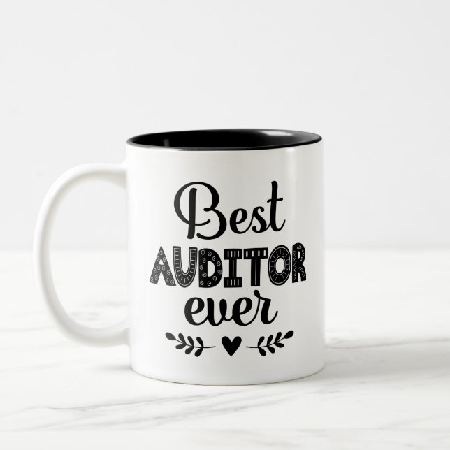 Best Auditor Ever Two-Tone Coffee Mug (Left)