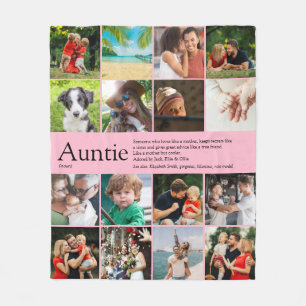 Best Aunt Auntie Ever Pink Definition 16 Photo  Fleece Blanket