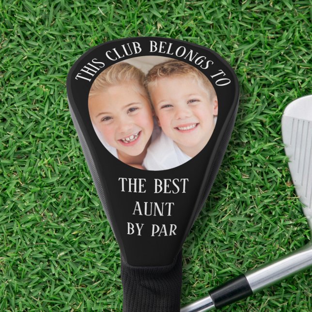Best Aunt By Par Photo Black Golf Head Cover (Creator Uploaded)