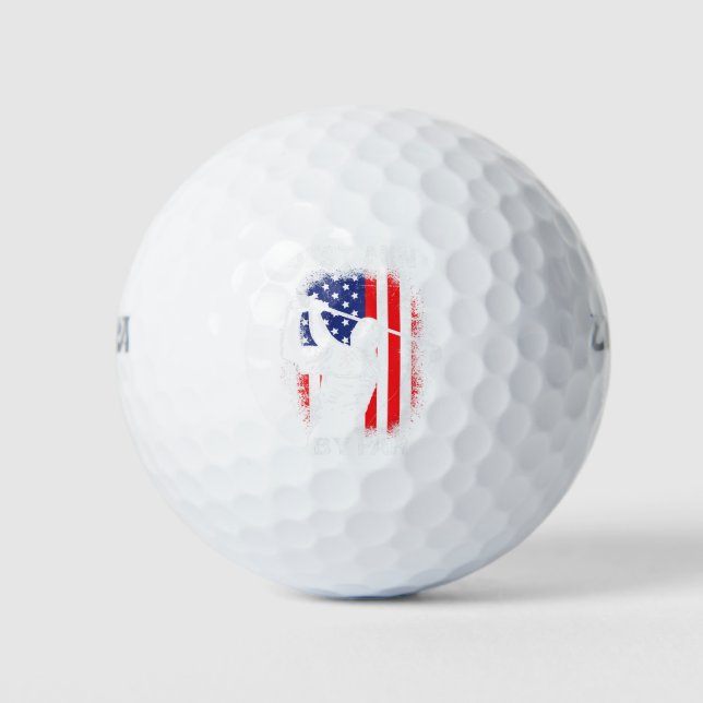 Best Aunt By Par USA Flag Golf Balls (Front)