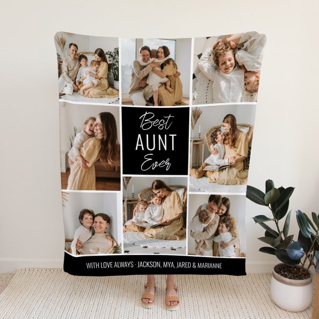 Best AUNT Ever Custom Fleece Blanket (Creator Uploaded)