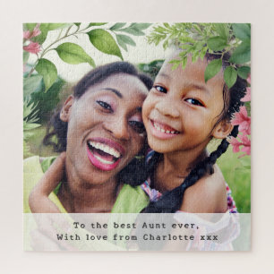Best Aunt Ever Custom Photo Keepsake Personalized Jigsaw Puzzle