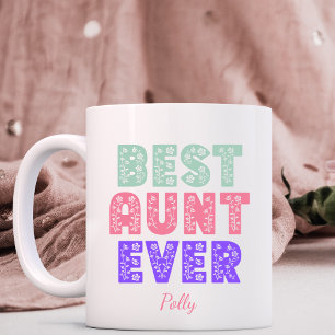 Best Aunt Ever Floral  Coffee Mug