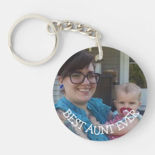 Best Aunt Ever Mum and Baby Photo Key Ring