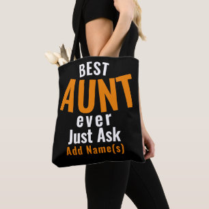 Best Aunt Ever. Personalise  Tote Bag