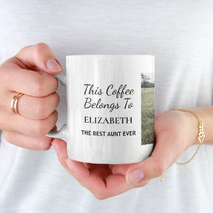 Best Aunt Ever Personalised Photo Coffee Mug