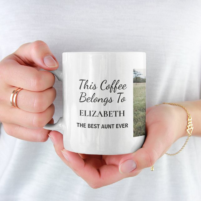 Best Aunt Ever Personalized Photo Coffee Mug (Creator Uploaded)