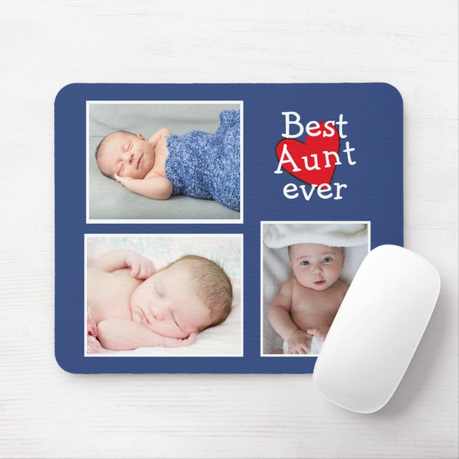 Best Aunt Ever Photo Collage  Mouse Mat (With Mouse)