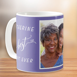 Best Aunt Ever Purple Photo Coffee Mug