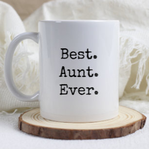 Best. Aunt. Ever. Retro Typewriter Font Coffee Mug