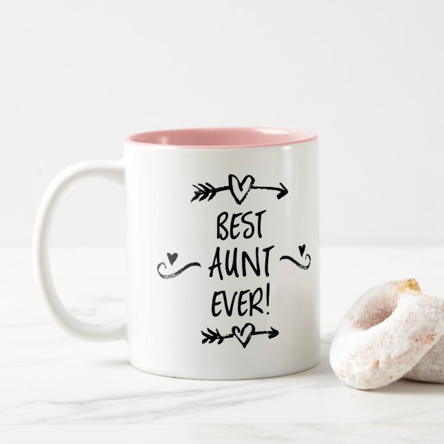 Best Aunt Ever Two-Tone Coffee Mug (With Donut)