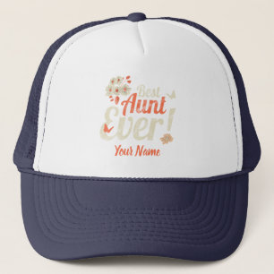 Best Aunt Ever Vintage Auntie Birthday Godmother L Trucker Hat