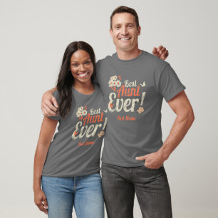 Best Aunt Ever Vintage Auntie Birthday Godmother T-Shirt