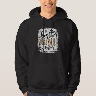 Best Aunt Ever Women Leopard Decor Aunt 3 Hoodie