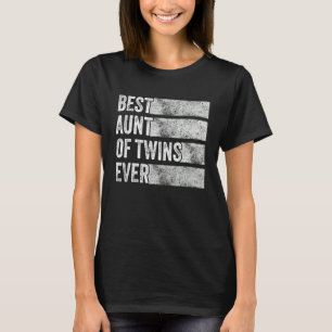 Best Aunt Of Twins Pregnancy Announcement Funny Vi T-Shirt