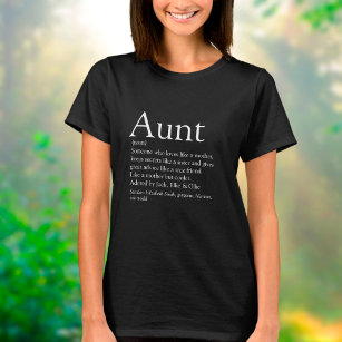 Best Aunt Personalised Definition Quote T-Shirt
