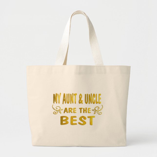 Best Aunt & Uncle Large Tote Bag (Front)