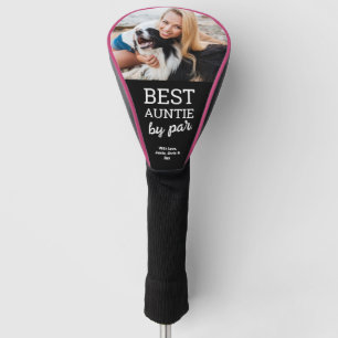 Best Auntie by Par Custom Photo Modern Golf Head Cover