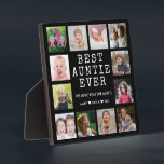 Best Auntie Ever 12 Photo Collage Keepsake  Black  Plaque<br><div class="desc">Create your own photo collage  plaque  with 12 of your favourite pictures on a black background .Personalise with family photos . Makes a treasured keepsake gift for the favourite aunt for birthday,  holidays and mother's day.</div>