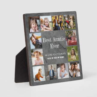 Best Auntie Ever 12 Photo Collage Plaque