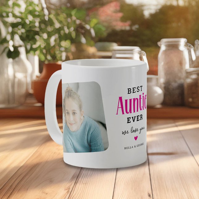 Best AUNTIE Ever 2 Photo Cute Gift  Coffee Mug (Creator Uploaded)