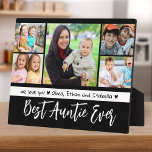 Best Auntie Ever  5 Photo Collage Black And White Plaque<br><div class="desc">Create your own best auntie ever photo collage plaque with 5 photographs of neice and nephew to make this a memorable keepsake gift for the favourite aunt.</div>
