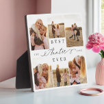 Best Auntie Ever Elegant Script Photo Collage Plaque<br><div class="desc">Give your auntie a gift she'll treasure forever with our best auntie ever, auntie script photo collage plaque. This memorable plaque features a 6 -photo collage layout, allowing you to showcase your favourite memories together. The stylish "Auntie" script is beautifully placed in the centre, making this mug a heartfelt tribute...</div>
