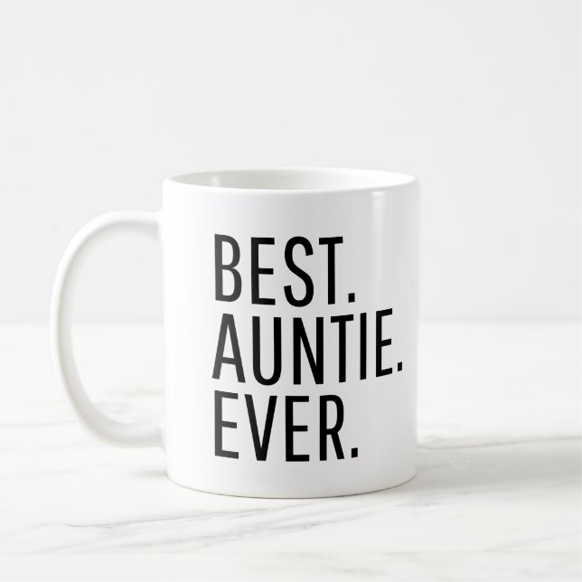 Best Auntie Ever Funny Auntie Coffee Mug (Left)
