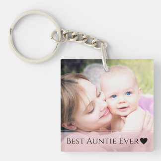 Best Auntie Ever Photo Key Ring