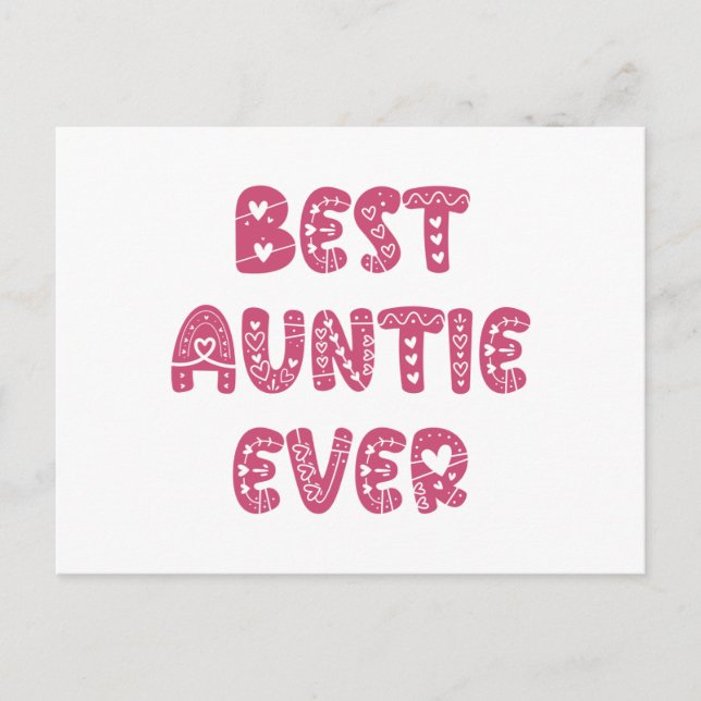 Best Auntie Ever Postcard (Front)
