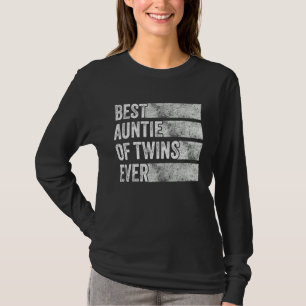 Best Auntie Of Twins Pregnancy Announcement Funny T-Shirt