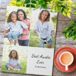 Best Auntie Photo Collage Name  Jigsaw Puzzle<br><div class="desc">Best Auntie photo collage jigsaw puzzle with name. Replace the photos with your own and change the text. Modern trendy idea for birthday.</div>