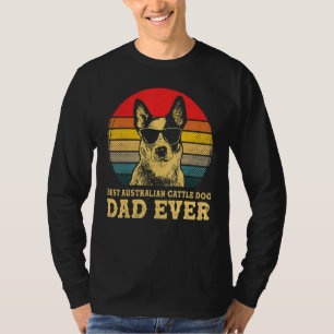 Best Australian Cattle Dog Dad Ever Dog Retro Vin T-Shirt