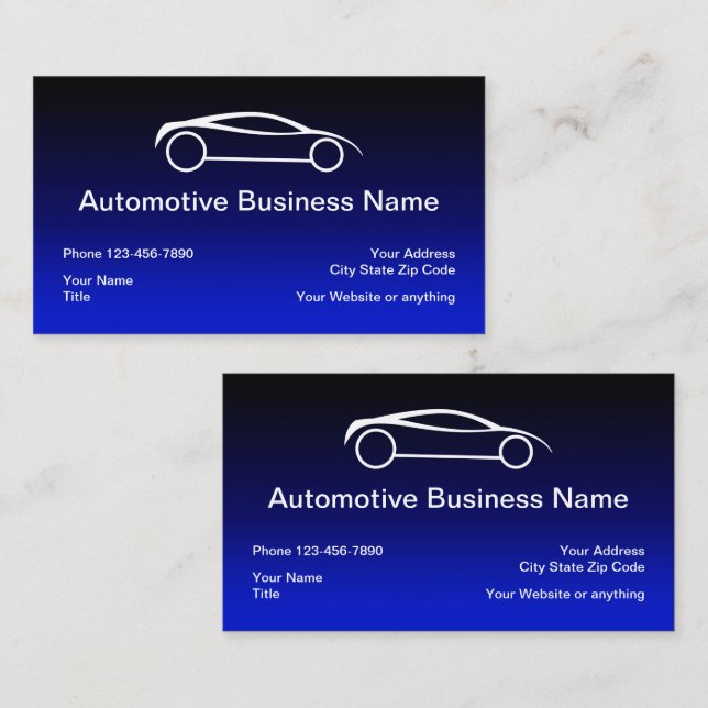 Best Automotive Double Side Business Card Template (Front/Back)