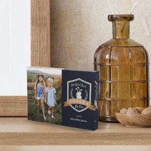 Best Baba By Par   Golf Grandpa Photo Block