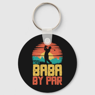 Best Baba By Par Golfing Golf Golfer Funny Key Ring