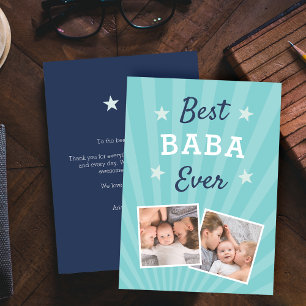 Best Baba Ever Father's Day Flat Photo Card