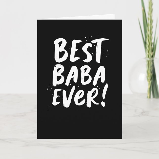 Best Baba Ever fun modern Father's Day Card (Front)