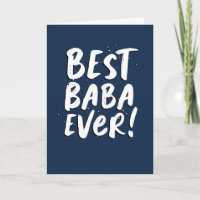 Best Baba Ever fun modern navy Father's Day