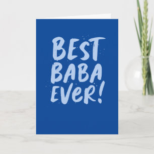 Best Baba Ever Greek trendy text Father's Day Card