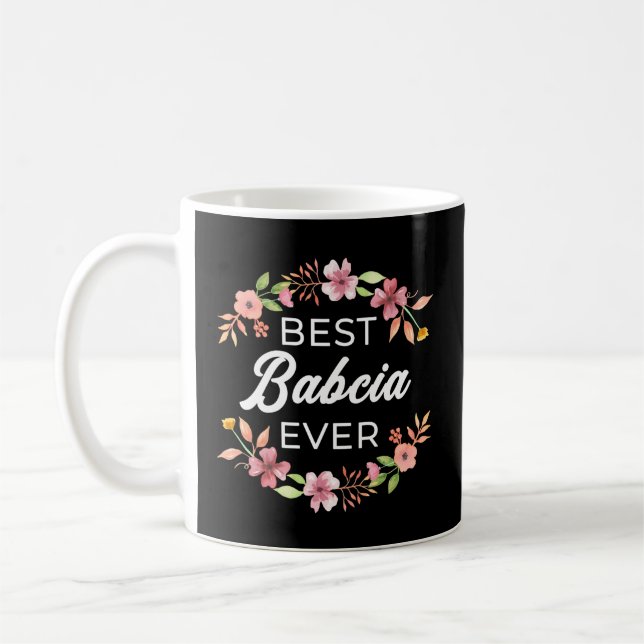 Best Babcia Ever Polish Grandma Mother'S Day Coffee Mug (Left)