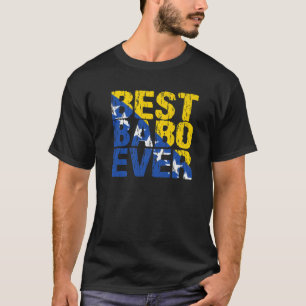Best Babo Ever Bosnian Dad Father Bosnia Flag Dist T-Shirt