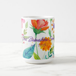 Best Babushka Mother's Day Bright Floral Coffee Mug
