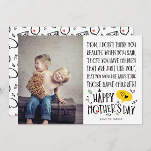 Best Baby Sitter Mum Funny Mother's Day Card