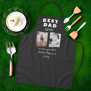 Best Bad Ever Father`s Day 2 Photo Collage Apron