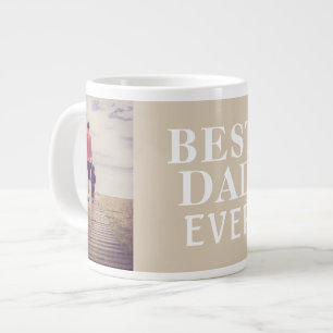 Best Bad Ever Father`s Day 2 Photo Collage Large Coffee Mug