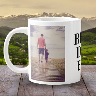 Best Bad Ever Father`s Day 2 Photo Collage  Large Coffee Mug